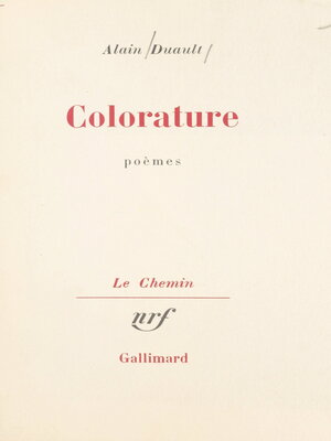 cover image of Colorature